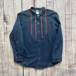 Blair | Vintage Denim Button-Up Shirt | L